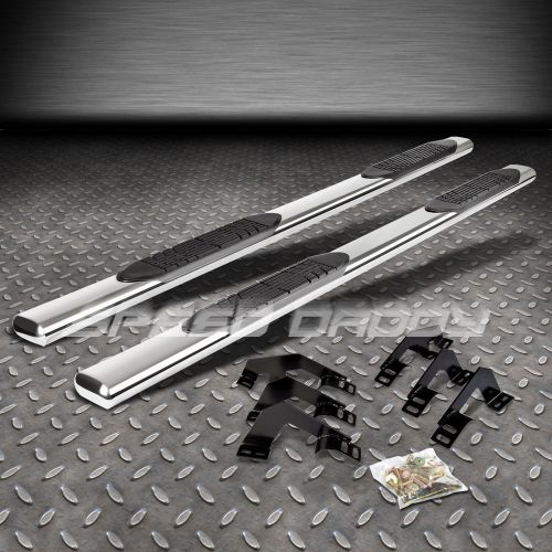 05-16 toyota tundra double/crew cab stainless chrome 5&#034; oval nerf side step bars
