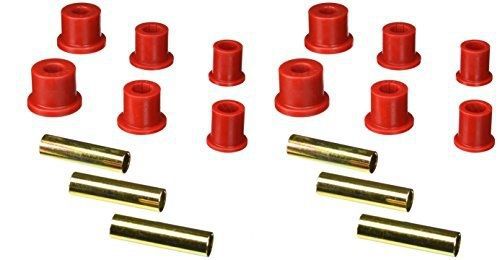 Prothane 6-1018 red rear spring eye and shackle bushing kit