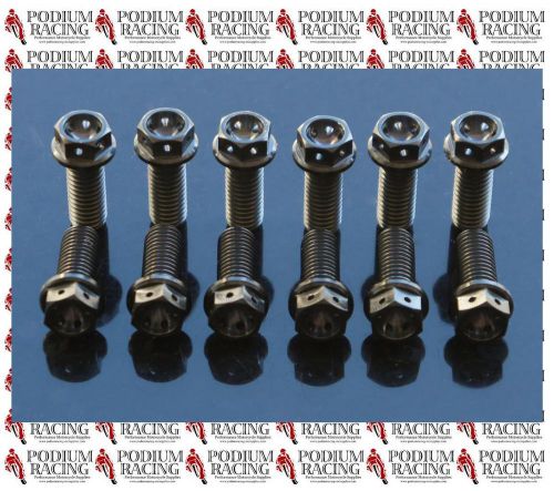 Race drilled ducati black titanium front disc bolts (set of 12)  748 916 996 998