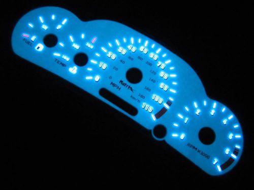 00 01 02 03 04 05 chevrolet cavalier indiglo white face glow gauges four cluster