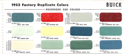 1953 buick special roadmaster super roadmaster 53 paint chips msm8