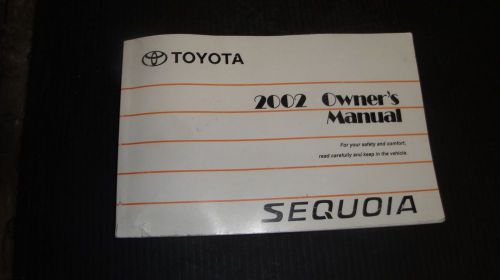 02 toyota sequoia owners manual handbook guide 