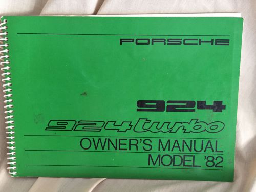 Porsche 924 turbo owner&#039;s manual 1982 free shipping within usa