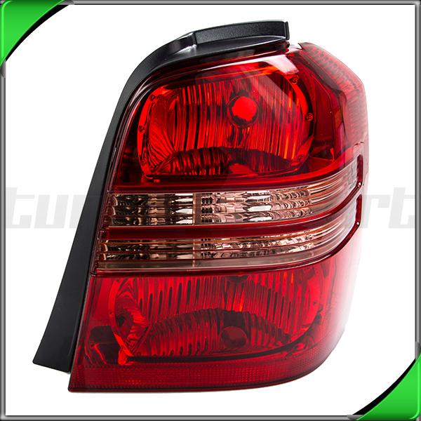 2001-2003 toyota highlander passenger tail lamp rear clear red lens housing rh