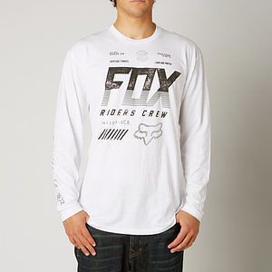 Fox racing escaped mens long sleeve t-shirt optic white