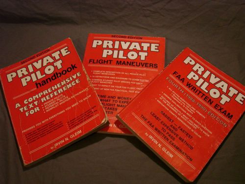 Gleim private pilot aviation manuals, textbooks and plotting instruments