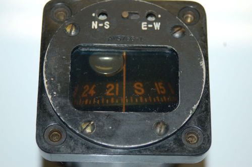 Pilot&#039;s aircraft standby wet compass an 5766-1 kollsman instrument square d co.