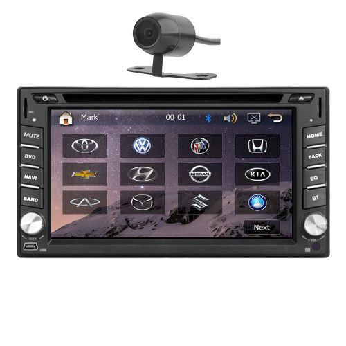 Bluetooth gps navi auto stereo radio double 2din car dvd player bt audio+camera