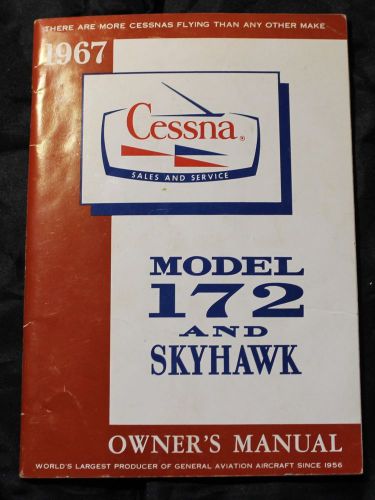 1967 cessna 172 skyhawk pilot&#039;s owners information operating manual handbook