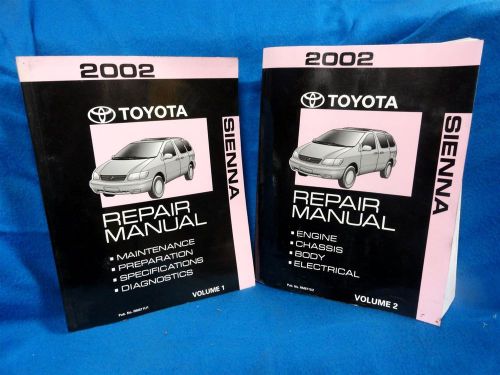 2002 * toyota sienna* oem * dealership service manuals * volumes 1 &amp; 2