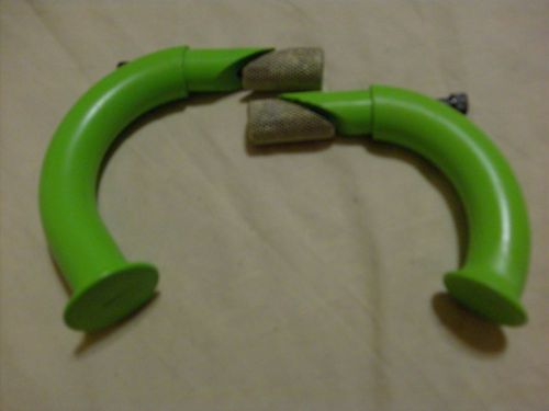 Black magic snowmobile handlebar hook set green  nylon  curve  with stop