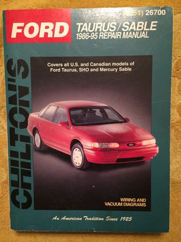 Ford taurus/sable 1986-95 repair manual wiring and vacuum diagrams