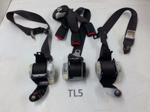 Acura tl rear seat belts 3pc black oem 2004 05 06 07 2008