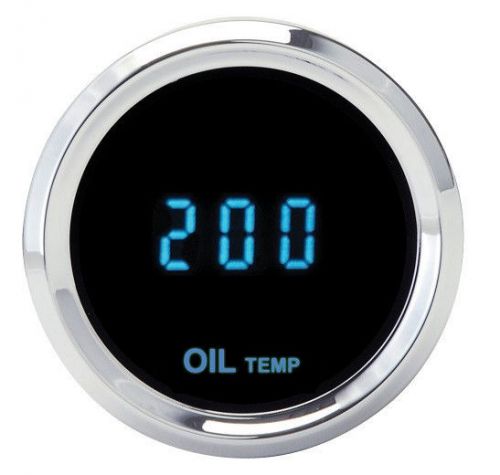 Dakota digital solarix series round oil temperature gauge blue display slx-07-3