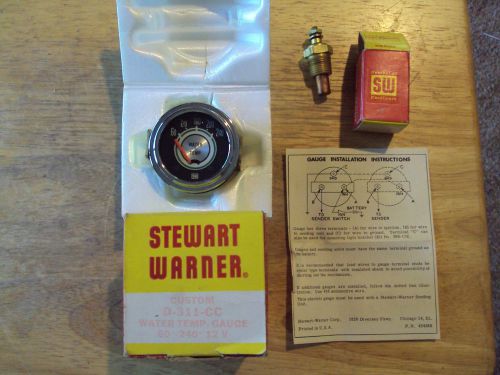 Nos stewart warner greenline water temperature gauge and sender d311 c-c