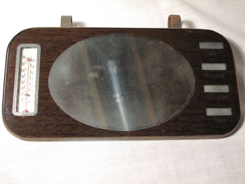 Rare vintage sun visor mirror &amp; mercury thermometer with maintenance tracking