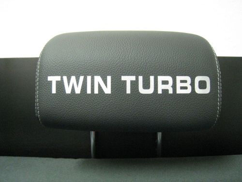 Headrest badge decal sticker *twin turbo* 4-pcs