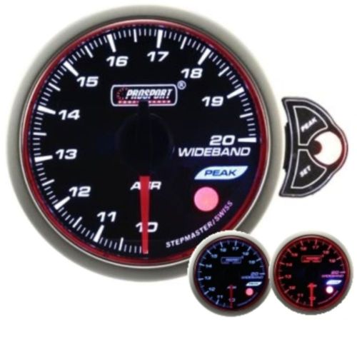 Prosport 52mm premier white blue amber led wideband air fuel ratio gauge