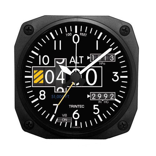 New trintec altimeter alarm clock aviator altitude portable for travel 3.5&#034; dm20