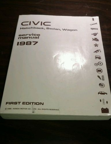 1987 civic hatchback honda sedan wagon factory service manual