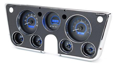 1967-1972 chevy truck vhx gauge kit carbon blue ls1 ls3 lsx bb sb  