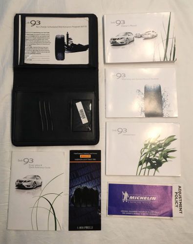 2010 saab 9-3 owners manual set w/ infotainment manual + case