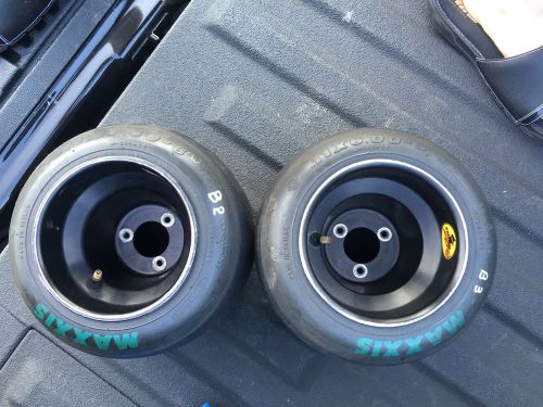 2 racing go kart tires maxxis ht3 pinks 11x6.00-6 dirt oval racing slicks l@@k