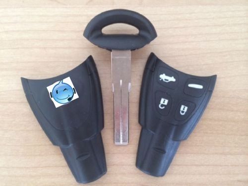 For saab 9-3 93 2003-2007 remote key shell case fob 4 button with insert blade