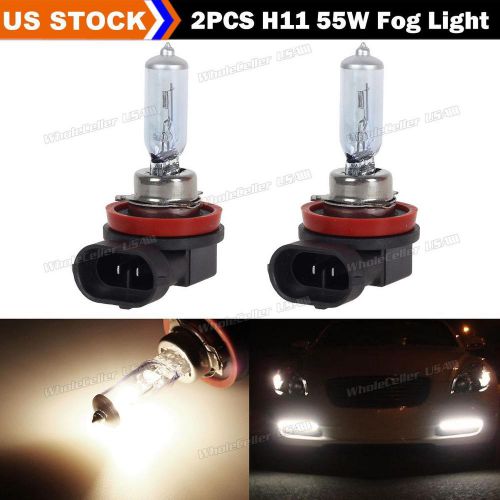 2pcs fog driving light replace bulb h11 55w 12v 4000k white for honda 2010-2015