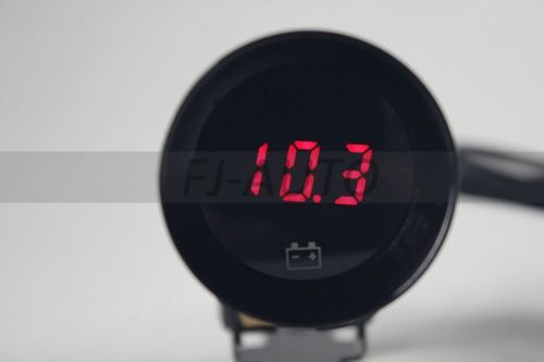 Red digital auto volt  gauge/meter black voltage 37mm micro