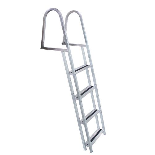 Dock edge stand-off aluminum 4-step ladder w/quick release model#  2054-f