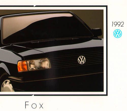 1992 vw fox factory brochure -volkswagen fox 2d &amp; fox gl 4d