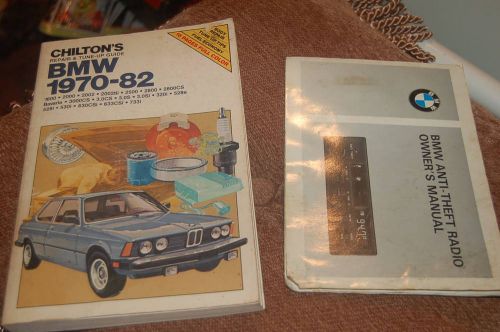 Chilton&#039;s repair &amp; tune - up guide bmw 1970-82 &amp; bmw anti-theft radio manual