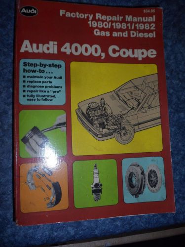 1980 1981 1982 audi 4000 original coupe service shop repair manual oem 80 81 82