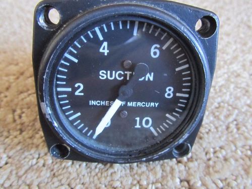 Aircraft suction gauge - uma part # 3-102-12 vintage aviation indicator