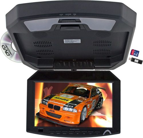 Evervox ev-9082fd car flipdown overhead roofmount monitor screen with dvd player