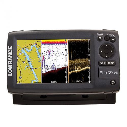 Lowrance elite 7 hdi fishfinder/chartplotter gold transducer 83/200 455/800 khz