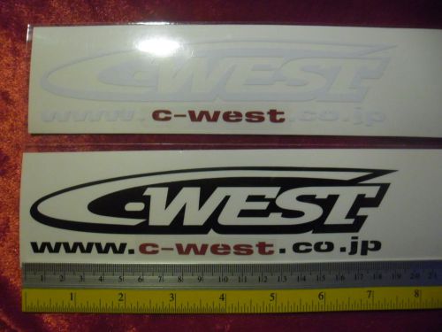 2 c-west di-cut sticker decals, jdm aftermarket racing sponsor