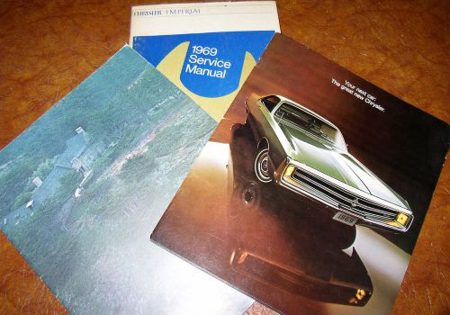 1969 69 chrysler 300 newport new yorker service manual &amp; brochure &amp; parts cd