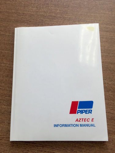 Piper aztec e information manual