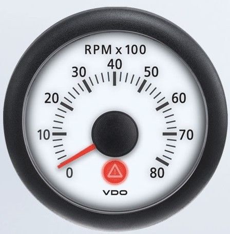 Vdo a2c53210892-s-3p tachometer 8,000 rpm - viewline ivory