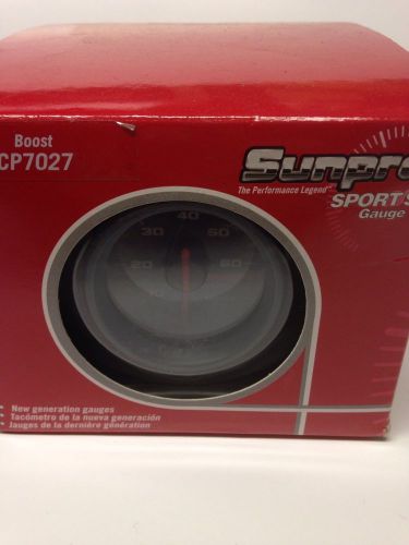 Sunpro 2&#034; inch sport st boost mechanical gauge kit. white face hot rat rod.sbc.