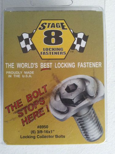 Stage 8 locking collector bolts