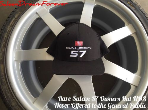 Rare saleen s7 owners black embroidered s-m flexfit hat cap ford gt mustang