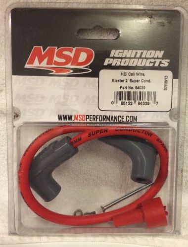 Msd 84039 blaster 2 ignition hei coil wire-super conductor-8.5mm 90° boots-red