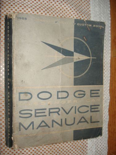 1958 dodge shop manual service book original repair coronet royal custom royal