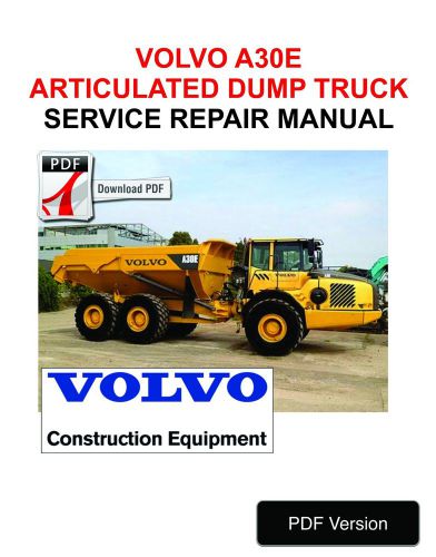 Volvo a30e articulated dump truck service repair manual