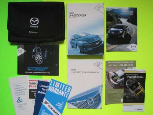 2013 mazda 3  factory owner&#039;s manual set &amp; case *oem*