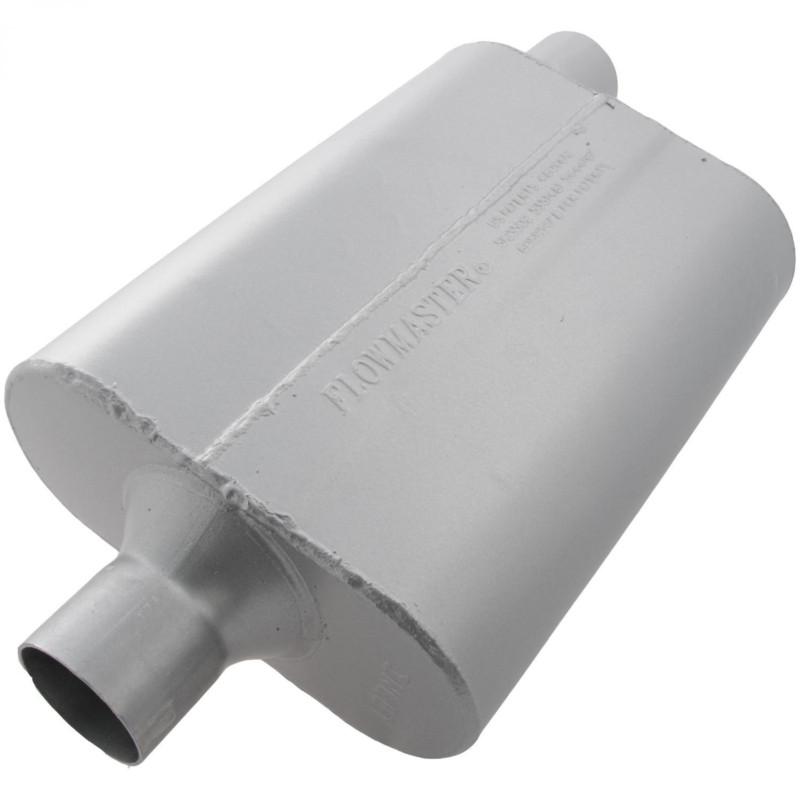 Flowmaster 40 delta flow muffler - 2.25 center in / 2.25 offset out - aggressive