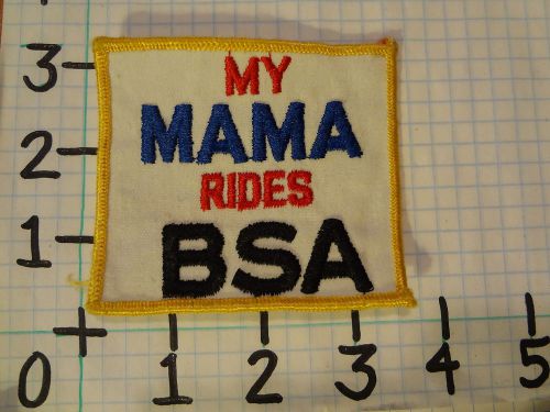 Vintage nos bsa motorcycle patch from the 70&#039;s 008 mama rides